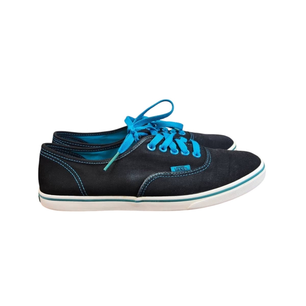Vans Low Black & Blue Shoes (M7.5, W9) - Picture 3 of 9